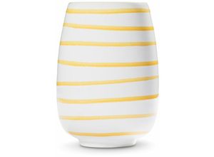 9025800312642 - Gelbgeflammt Vase (h 11cm) - Gmundner Keramik