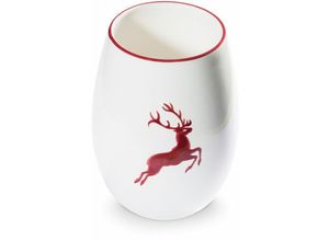 9025800312970 - Bordeauxroter Hirsch Vase 21cm - Gmundner Keramik