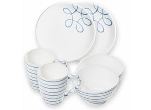 9025800315285 - Pur Geflammt Blau Hüttenfrühstück für 2 Cup - Gmundner Keramik