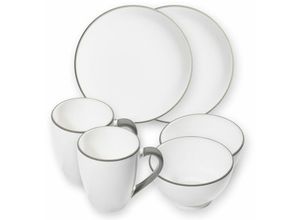 9025800315292 - Grauer Rand Hüttenfrühstück für 2 Cup - Gmundner Keramik