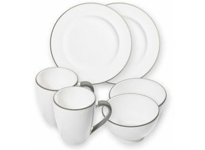 9025800315308 - Grauer Rand Hüttenfrühstück für 2 Gourmet - Gmundner Keramik