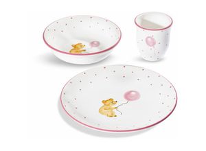 9025800317913 - Tupferl Rosa Kinderset 3-tlg mit Bär - Gmundner Keramik