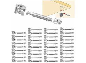 9045584065572 - Keyoung - 40 Set Nockenkupplung Ø15mm Verbindung von Möbelschrankpaneelen M6X40mm Schrankverbinder mit exzentrischen Anschlüssen für Möbel Tisch