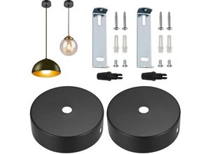 9045584090994 - 2 Stück Decke Lampenabdeckung Deckenanschluss 80 x 25 mm Baldachin Lampe Abdeckung Deckenbaldachin Kits Perfect decoration für Pendelleuchten