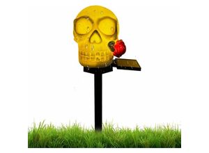 9045698561625 - Solar-Gartenlicht Solar-Halloween-Schädel-Dekorationen wasserdichte Totenkopf-Dekoration LED-Solar-LED intelligente Harz-Skelett-Lichter für