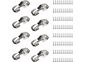 9045698769748 - 8 x Schrank Scharniere Schranktür Softclose Aufschraubscharnier mit Feder 90° 113×43 mm Möbelscharnier mit Hydraulische Dämpfung für Schrank