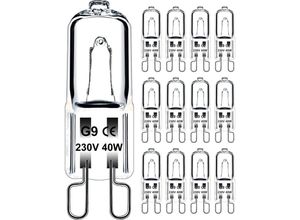 9048204739013 - Beijiyi - G9-Glühbirne 40 w 230 v dimmbar warmweiß G9-Halogenlampe 300 °C-Toleranz G9-Ofenbirne für Mikrowellenherd Herd Deckenleuchten 12