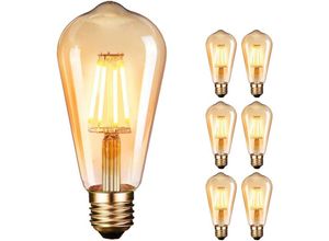 9048204739914 - Beijiyi - LED-Edison-Glühbirne Vintage-Edison-Lampe 4 w 400 lm 2600–2700 k 360° Abstrahlwinkel E27 ST64 dekorative Lampe Glühlampen