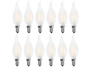 9048204739945 - Beijiyi - E14 Flammen-LED-Glühbirne Kerzenform Warmweiß 2700 k 4 w Glühlampe entspricht 40 w 400 lm 12er-Pack