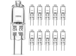 9048204740040 - Beijiyi - G4-Halogenlampen 20 w G4-Glühbirne 12 v Halogen-Stiftsockellampe 2700 k Warmweiß 300 lm G4-Niederspannungs-Halogenlampe transparente