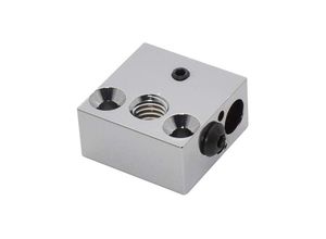 9048204740354 - Aougo - Hochtemperatur-Heizblock CR-10 mit Kupferbeschichtung für alle Metall-Hot-End-Extruder Ender 3s V2 Ender 3 Pro Ender 5 Pro CR10 S4 S5 (Kupfer)