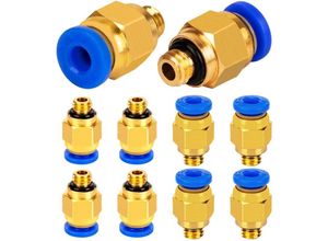 9048204740385 - Beijiyi - 10 stücke PC4-M6 PC4-M6 Gerade Pneumatische Druckluft Fitting M6 Gewinde Steckbare Verbindung Für 3D Drucker Stecker ptfe Rohr