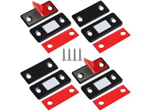 9048204749913 - Magnetischer Türmagnet 4 Stück ultradünne Edelstahl-Magnetverschlüsse für Schiebetüren von Schränken Küchen Kleiderschränken Schubladen und