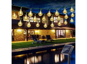 9048204752708 - Solar-Lichterkette für den Außenbereich 65 m 30 LEDs Solar-Kristallkugel-Lichterkette 8 Modi wasserdicht für drinnen und draußen für Garten