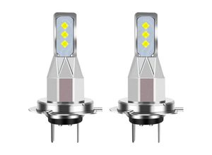 9048204756225 - Beijiyi - 2 Stück H7-Serie LED-Scheinwerferlampen 20000LM 6000K weißes Licht 80W 6SMD Autolampen Nebelscheinwerfer Blinker