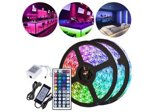 9051291106057 - 10M led Streifen set  led Strip 30 LEDs led not wasserdicht(IP20) mit 44 Tasten Fernbedienung - rgb - Hengda
