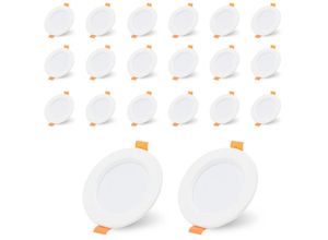 9051291153549 - Swanew - 20x spots encastrables led spots encastrables 5W spots de plafond -blanc chaud 3200K