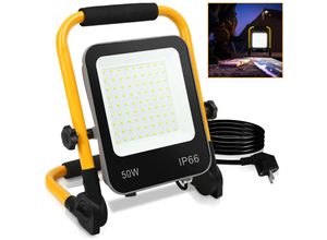 9051291163081 - Randaco - swanew Fluter Stativ led Fluter Flutlicht Baustrahler Scheinwerfer mit Stecker 50W
