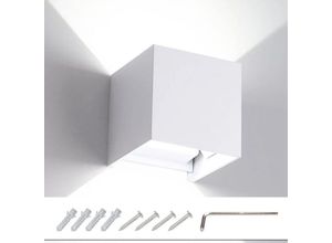 9051291167454 - Swanew - Applique murale led Extérieur Cave Square IP65 Décoration Lampe murale étanche Salon 12W Blanc Froid