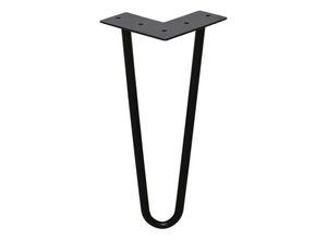 9051291181139 - Swanew - 4x Hairpin Legs Tischbeine Stahl diy Tischkufen Tischbeine Tisch Austauschbare 2 Bügel 20cm - schwarz