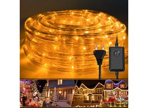 9051292113610 - Randaco - swanew Tube lumineux led Chaîne de lumière extérieure Mariage Électrique IP44 Jardin 20M Jaune