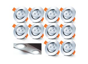 9051292119056 - 10er led Einbaustrahler Deckeneinbauleuchte Set Einbauleuchte Deckenleuchte Einbauspot Deckenspot IP20 245LM Spots Kaltweiß 3W - Warmweiß - Vingo