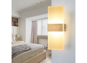 9051292121158 - SWANEW Applique murale LED Chambre à coucher Applique murale couloir Inne Spot mural Blanc chaud 12W