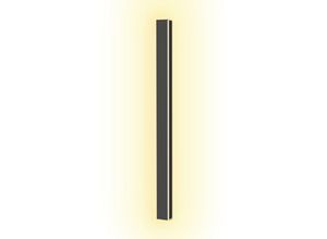 9051292166371 - Hengda - led Wandleuchte Esszimmer Ultraslim Außen Wandlampe Innen Beleuchtung Flurlampe 100cm 21W Warmweiß - Schwarz