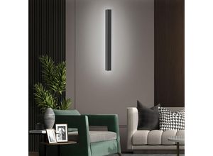 9051292183859 - Hengda - led Wandleuchte Ultraslim Flurlampe Innen Wandlampe Empfangsbereichen Außen 80cm 18W Kaltweiß - Schwarz