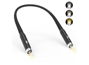9057645596918 - Nacken-Leselampe wiederaufladbare Leseleuchte 3 einstellbare Helligkeitsstufen 360° faltbar USB-LED-Leseleuchte für Reisen Stricken Camping