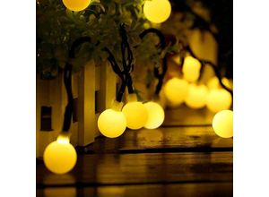 9057645598035 - Solar-Lichtergirlande für den Außenbereich 50 LEDs 7 m mit 8 hübschen Beleuchtungsmodi Lichtdekoration für Gartenterrasse Weihnachtsbaumparty