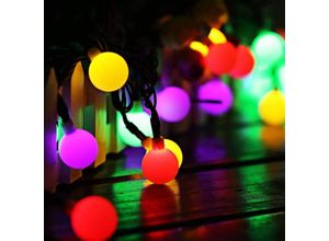 9057645598042 - Solar-Lichtergirlande für den Außenbereich 50 LEDs 7 m mit 8 hübschen Beleuchtungsmodi Lichtdekoration für Gartenterrasse Weihnachtsbaumparty