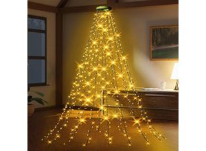 9057645598127 - Jusch - Weihnachtsbaumbeleuchtung 2 m 16 Zweige 400 LEDs wasserdichte Weihnachtsbeleuchtung für Weihnachtsbaumdekoration warmweiß