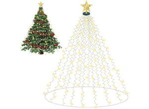 9057645598158 - Jusch - Weihnachtsbaum-Lichterkette 400 LEDs 16 x 2 m Weihnachtsbaum-Lichtervorhang Weihnachtsbaum-Lichterkette helle Weihnachtsbeleuchtung