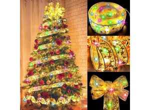 9057645598363 - Jusch - 10 m 100 LED-Weihnachtsbaum-Lichterketten LED-Lichterketten Weihnachtsbaum-Dekorationslichter DIY-Spitzenschleife