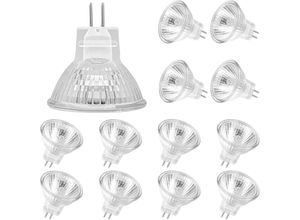 9057645598790 - MR11-Halogenlampen (12 Stück) GU4-Halogenlampe 12 v 20 w Mr11 GU4 dimmbare Glühbirnen-Glasabdeckung für Deckenleuchte 2-polige Halogenlampe 2700