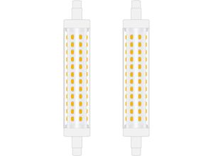 9057645598912 - 118 mm R7S LED-Glühbirne 10 w warmweiß 2700 k linearer Strahler doppelseitiger 100 W-Halogenlampen-Ersatz perfekt für Schlafzimmer Badezimmer