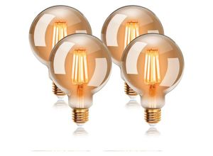 9057645599438 - 4 w Edison Vintage G80 LED-Leuchtmittel Warmweiß 2200 k E27 entspricht 40 w Glühlampe Retro-Glühlampe Retro-Antik-Dekorationslampe nicht