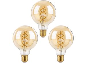 9057645599520 - Jusch - Dimmbare Edison-LED-Lampen E27 G80 Vintage-LED-Spiralfilament-dekorative Glühbirne 4 w (entspricht 40 w) Warmweiß 2700 k 470 lm