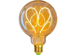 9057645599599 - Ersandy - LED-Lampen Vintage-Glühbirne 4 w dimmbar antike Edison-LED-Glühlampe 220 240 v G95 Herz-Wärme-Glühen (Golden)