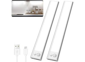 9057645600080 - USB-wiederaufladbarer LED-Streifen 23 cm 1500 mAh 3 Beleuchtungsmodi kabellose LED-Küchenlampe unter dem Schrank Innen-Bewegungsmelder-Lampe für