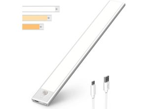 9057645600165 - Jusch - Schrankleuchte 50 LEDs usb wiederaufladbare kabellose LED-Schranklampe mit Bewegungssensor LED-Beleuchtung Küche Arbeitszimmer Nachtlicht