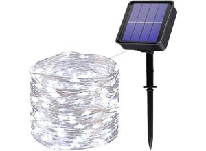 9057645600462 - Solar-Lichterkette für den Außenbereich 22 m 200 LEDs Solar-Lichterkette 8 Modi wasserdicht Kupferdraht Dekoration Lichterkette für Garten