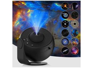 9070514285812 - Sternenhimmel-Projektor LED-Galaxie-Projektorlampe realistisches Sternenhimmel-Nachtlicht mit 12 Filmscheiben Sonnensystem-Konstellation Mond für