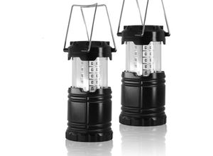 9070514287373 - Faltbare LED-Campinglampe 2 Stück tragbare Campinglaterne wasserdicht IPX5-Taschenlampe für Außenbeleuchtung Camping Wandern Garten Angeln