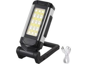 9070514287458 - Qiedie - LED-Arbeitsleuchte IPX6 wasserdicht tragbare wiederaufladbare LED-Lampe xpe cob Campinglampe mit Ladefunktion mit Magnetfuß und Haken für