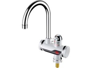 9070514287960 - Qiedie - Elektrischer Wasserhahn 360 Grad drehbarer Durchlauferhitzer Wasserhahn 3000 w schnelle Erwärmung LED-Temperaturanzeige Wasserhahn für