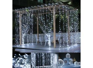 9078382026933 - Minkurow - 600 Led 6x 3m Vorhang Lichter Vorhang Lichterkette 8 Modi Wasserdicht Frostschutz Fenster Dekoration Weihnachten Hochzeit Geburtstag