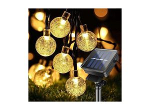 9078382027404 - Solar Lichterkette Outdoor 30 led Solar Lichterkette Kristallkugeln Wasserdicht IP65 8 Modi Outdoor Solar Lichterkette für Garten Terrasse Bäume