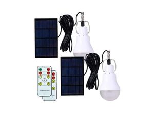 9078382032446 - 2 Tragbare Solar Campingleuchte led Solar Glühbirne Solar Notlampe Licht Gartenlaterne Solarbeleuchtung mit Haken Glühbirne Panel für Camping